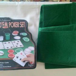 Cardinal's Professional Texas Hold' Em Poker Set Like New Condition