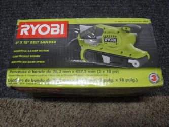 NEW RYOBI BE319 6 AMP CORDED 3 INCH X 18 INCH PORTABLE BELT SANDER