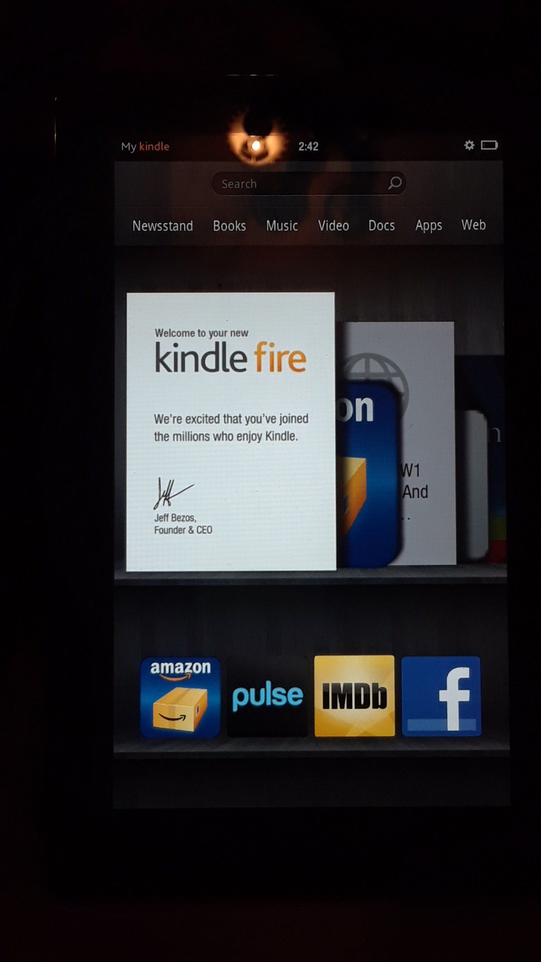 Kindle fire tablet