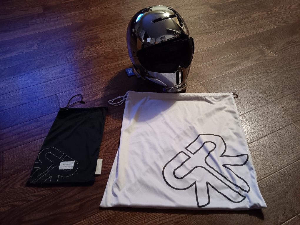 RUROC MAGLOC SNOW SKI/SNOWBOARD HELMET WITH GOGGLES. M/L