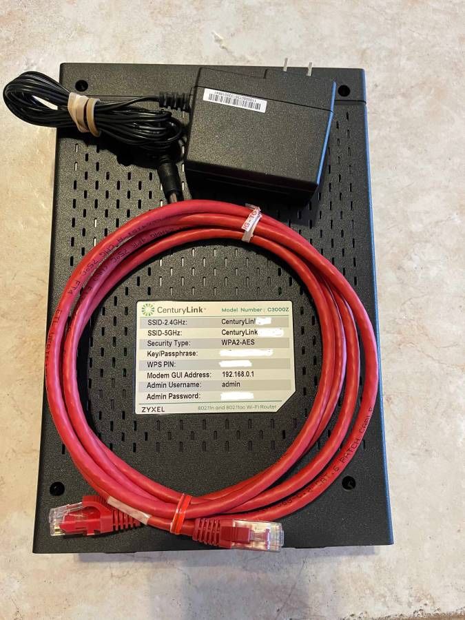 CenturyLink ZYXEL C3000Z DSL Modem WIFI - $80 (Chandler)
