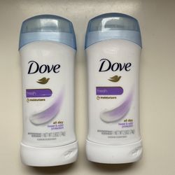 Dove deodorant  -Fresh scent  2/$5