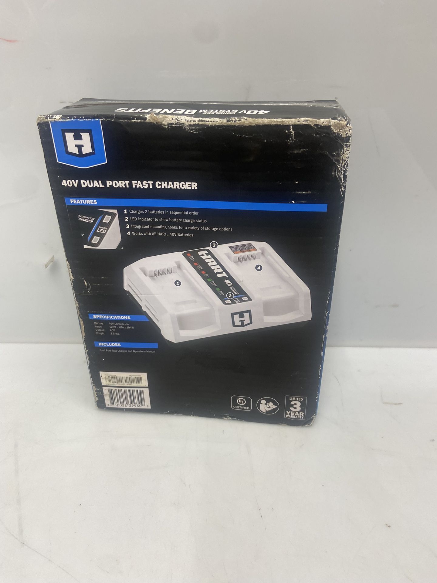 HART 40-Volt Dual Port Fast Charger for HART 40V Batteries