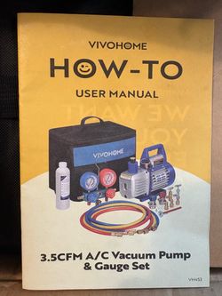 Vivohome 3.5CFM A/C Vacuum Pump & Gauge Set Manual