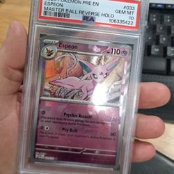 Psa Grade 10 Master Ball Espeon 