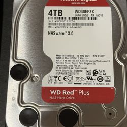 Western Digital 4TB Red Plus NAS Hard Drive.