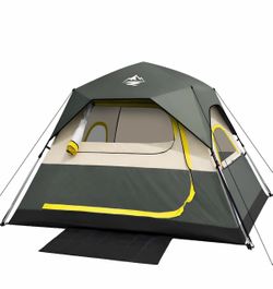 Tent 4 Person Tents for Camping - Instant Cabin Tent Setup in 50 Seconds with Rainfly & Windproof, Portable Pop Up Tents with Carry Bag for Family Out