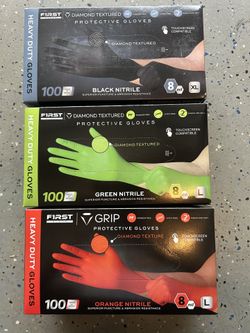 First Glove Nitrile Disposable 8 Mil Gloves. 100 Per Box. 