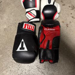 UFC Gym (small) And Title classics (large) Boxing Gloves Great Condition 