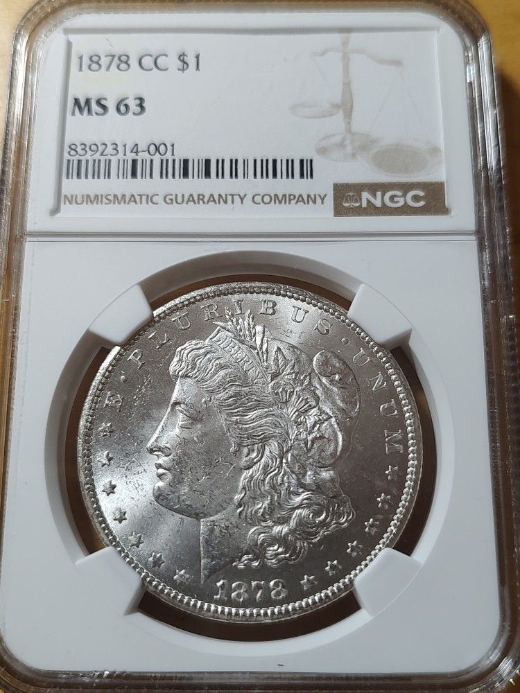 1878 CC , Morgan Silver Dollar -  NGC Graded MS63