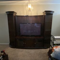 4 Piece Wood Entertainment Center 
