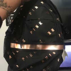 Pink backpack (black/rose gold)