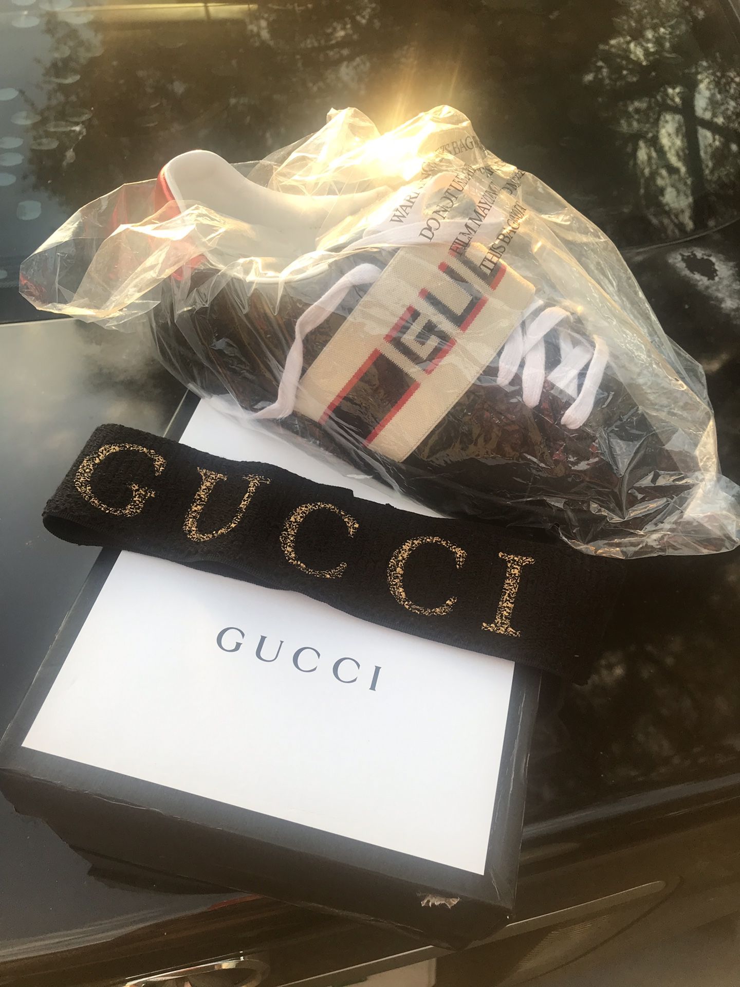 Gucci sneakers head band package deal
