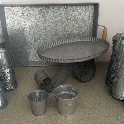 Galvanized Metal Party Decor