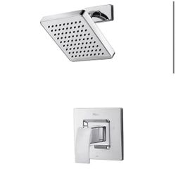 NIB Polished Chrome Shower Head and Handle