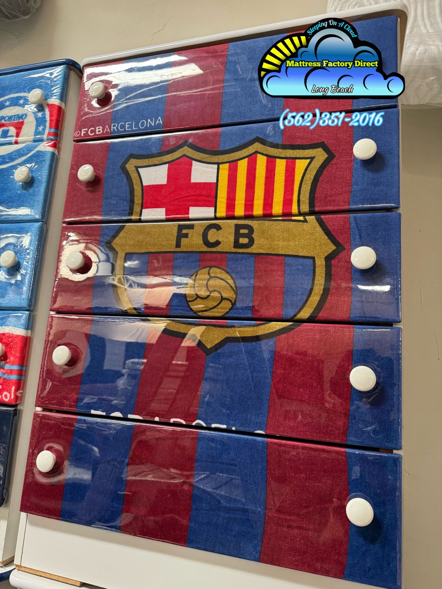 Barcelona FCB Soccer Dresser Mueble Five Drawer Chest