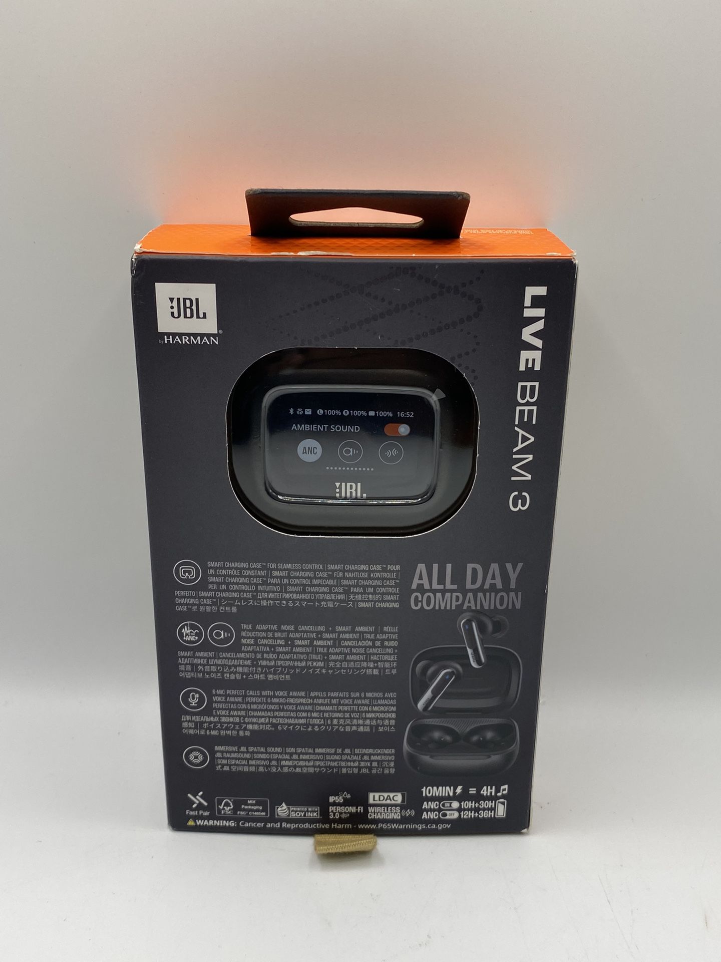 JBL Live Beam 3 Bluetooth Noise Cancelling, Wireless Charging, IP55
