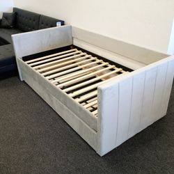 Gray Twin Daybed Frame With Trundle