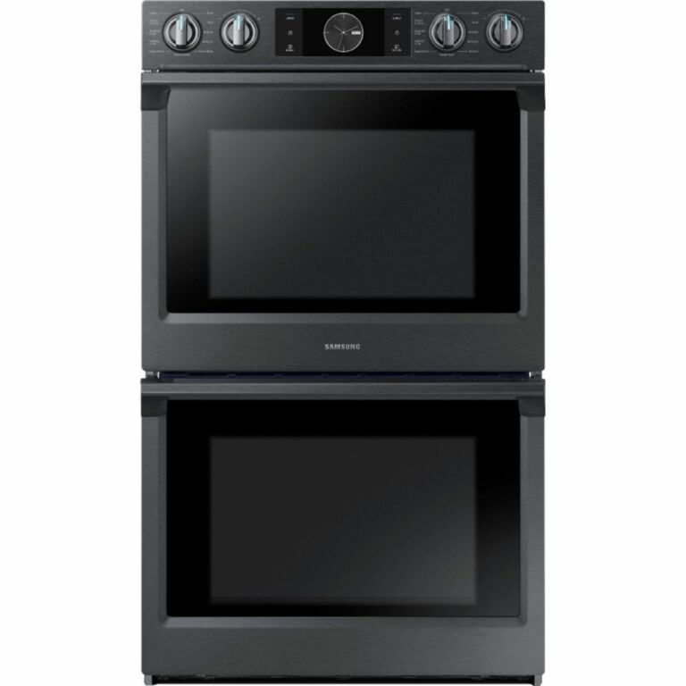 Samsung 30″ Double Wall Oven with Flex Duo, Steam Cook and WiFi – Black Stainless Steel