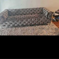 Grey Tuft Sofa 