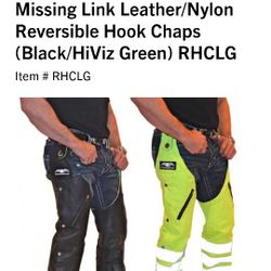 Men's Chaps  Missing Link Leather and Nylon Reversible Chaps 