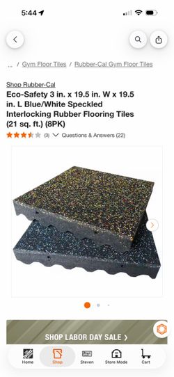 Rubber flooring tiles