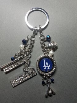 Dodgers Personalized Photo Keychain