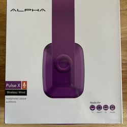 Alpha Puple Blue Tooth Headphones