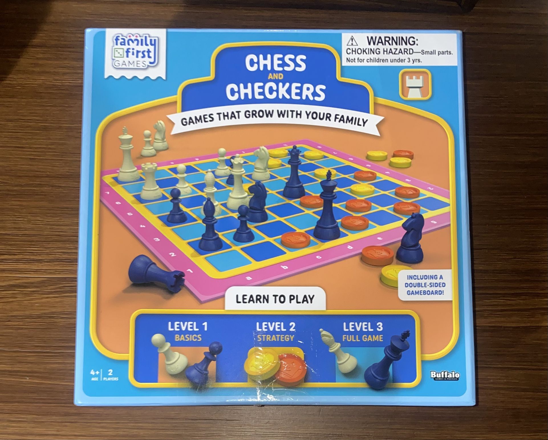 ♟️NEW! Family First Games Chess & Checkers Set • 3 Levels to Learn & Play!
