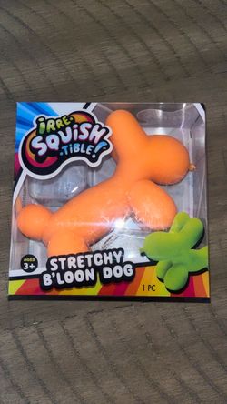 Stretchy bloon dog balloon dog orange squeeze toy