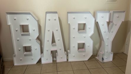 BABY 4ft marquee letters