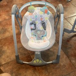 Ingenuity Swing 'n Go 5-Speed Baby Swing - Foldable, Portable
