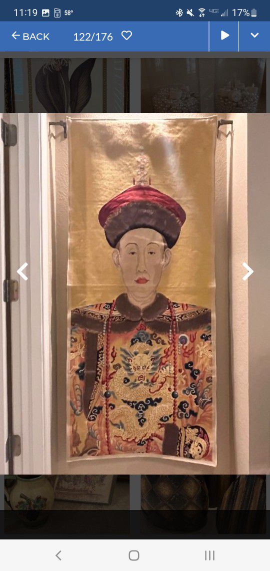 Tapestry Emperor and Empress of China 