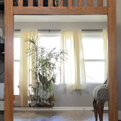Oak Frame Large Wall Mirror 33”x48”  