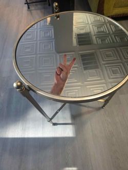Mirror Top Accent Table