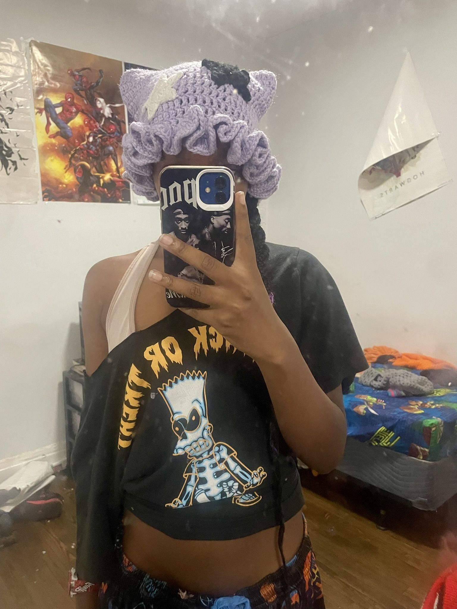 Crochet Ruffle Cat Beanie