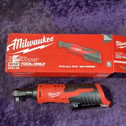 🧰🛠Milwaukee M12 12V Lithium-Ion Cordless 3/8” Ratchet-NEW!(Tool-Only)-$120!🧰🛠