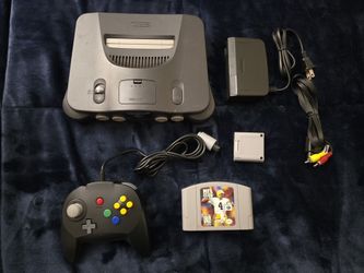 Nintendo 64 N64 Video Game Console w/ 1 Game, 1 Controller, All Cords, Memory Card