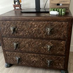 Antique 3 Drawer Elephant Dresser