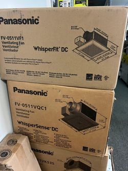 Panasonic FV-0511VF1 WhisperFit DC ventilating fan. 