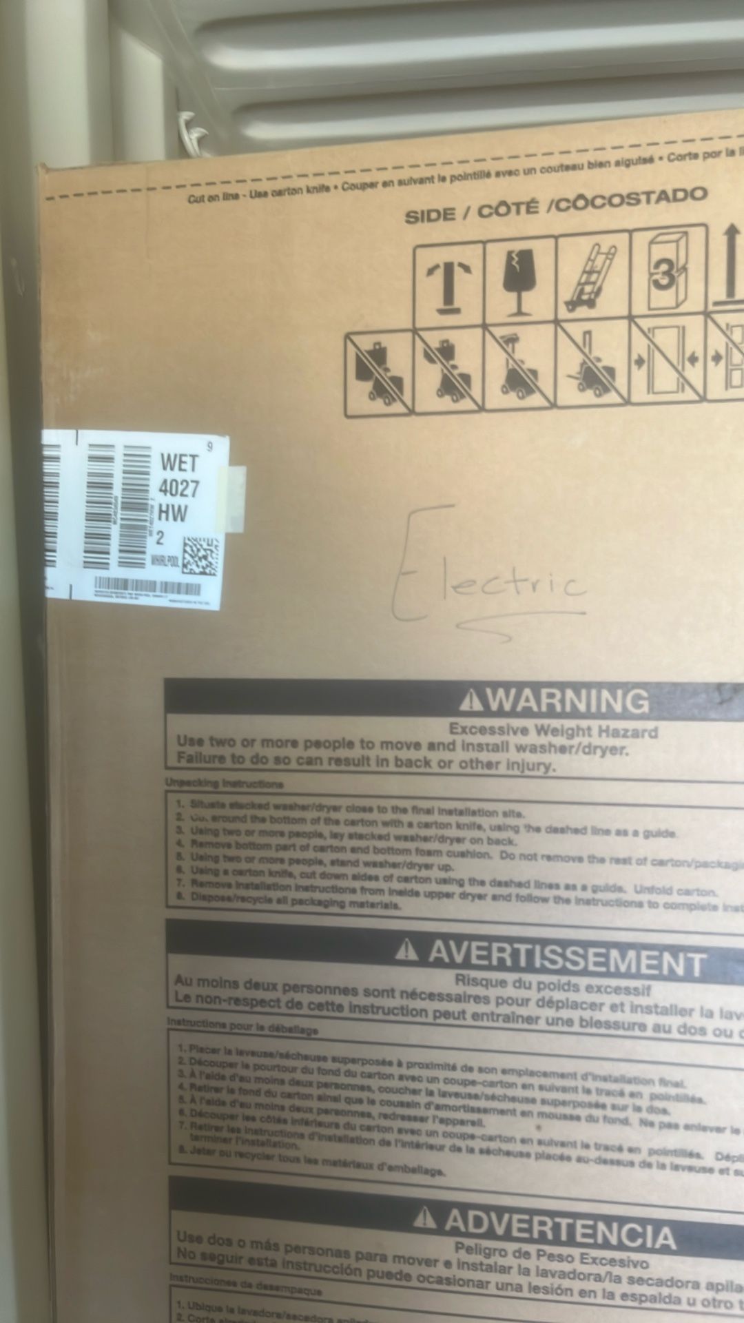 GE Electric Laundry Center