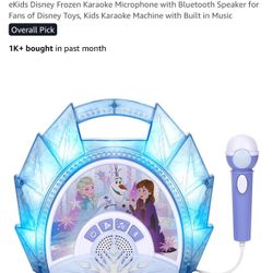 eKids Disney Frozen Karaoke Microphone with Bluetooth Speaker 