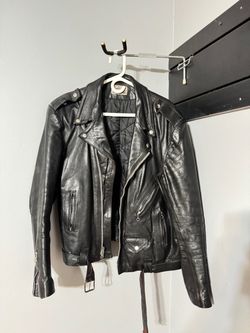 Vintage Baja California Black Leather Motorcycle Biker Jacket – Approx. Men’s Large