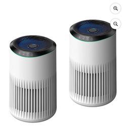 MORENTO Air Purifiers with HEPA Filter for Bedroom Large Room, Remove 99.97% Dust up to 225 Sqft, White, 2 Pack