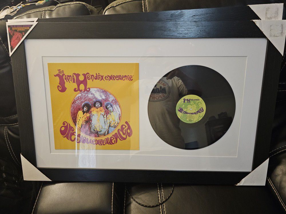 23×3 Notorious BIG Vinyl Framed And A Jimi Hendrix 23×3 Vinyls Framed