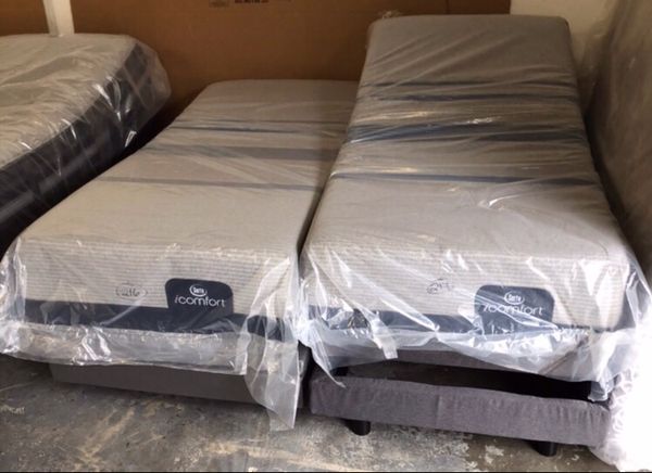 Brand New Split King Adjustable Base Bed with Serta ...