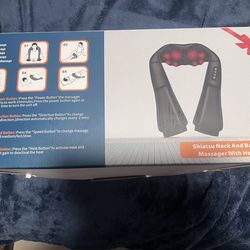 Back and Neck Massager with Heat, Electric Deep Tissue 3D Kneading Massage Pillow for Shoulder, Legs, Foot and Body