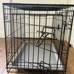 Collapsible Dog Crate - Black- Medium