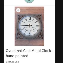 Patio Yard Decorations Giant Clock Was $200 Metal