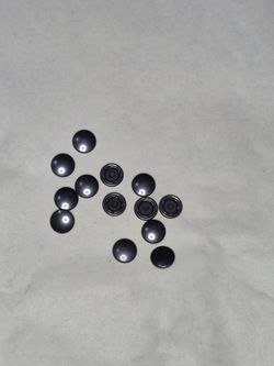 13 Shiny Black Domed Rivets 1/2" Cap 7/16" Post Leathercraft Hardware